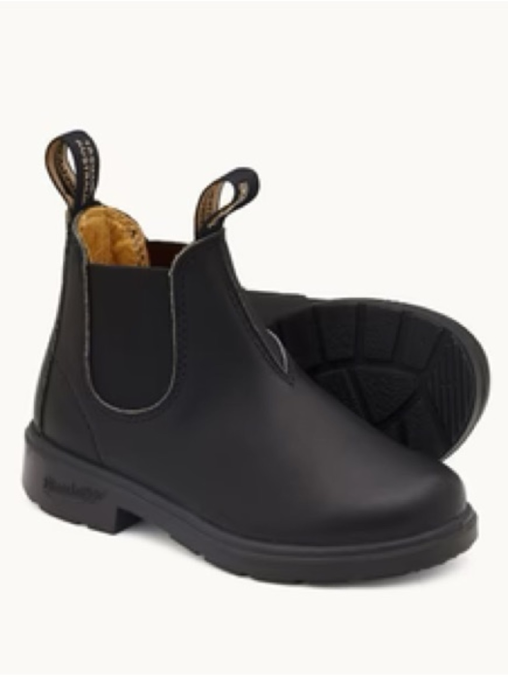 Blundstone Black Chelsea Ankle Boots with Tan Pull Tabs